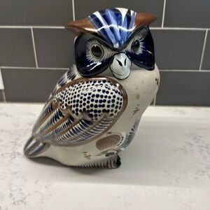 Tonala Owl Mexican Folk Art Pottery